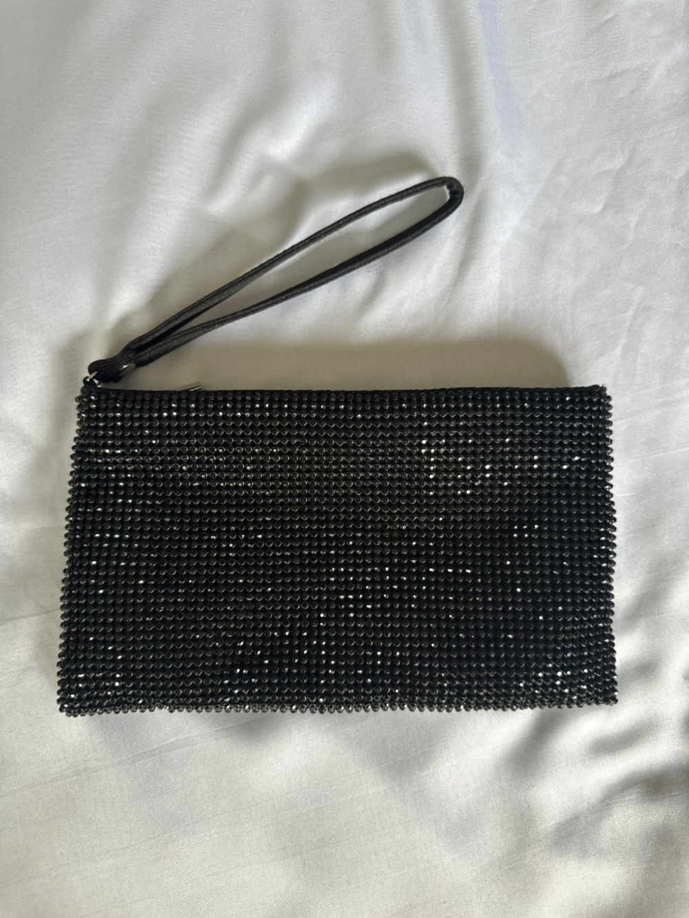 Black Rhinestone Wristlet
